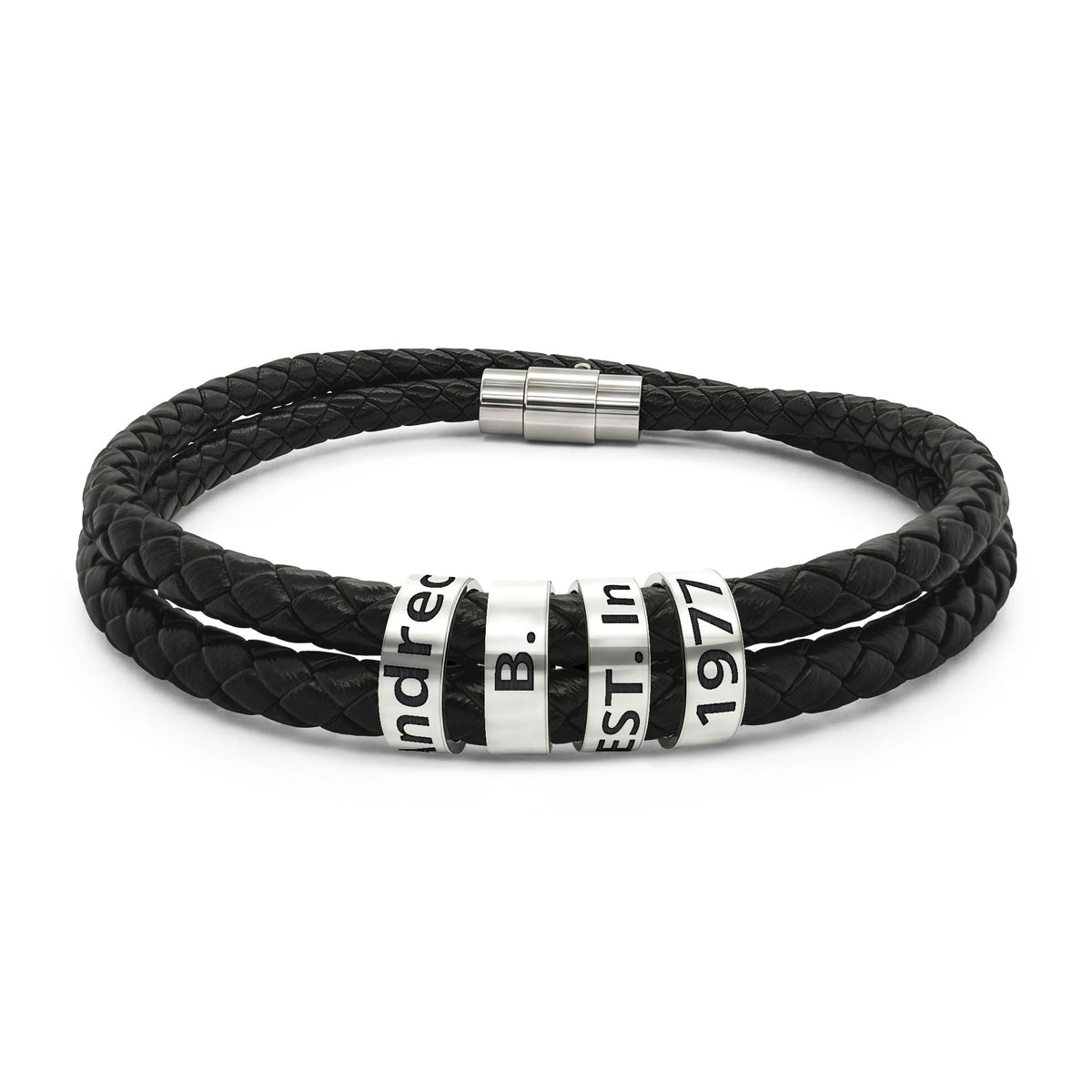 Andreco B. Leather Bead Bracelet