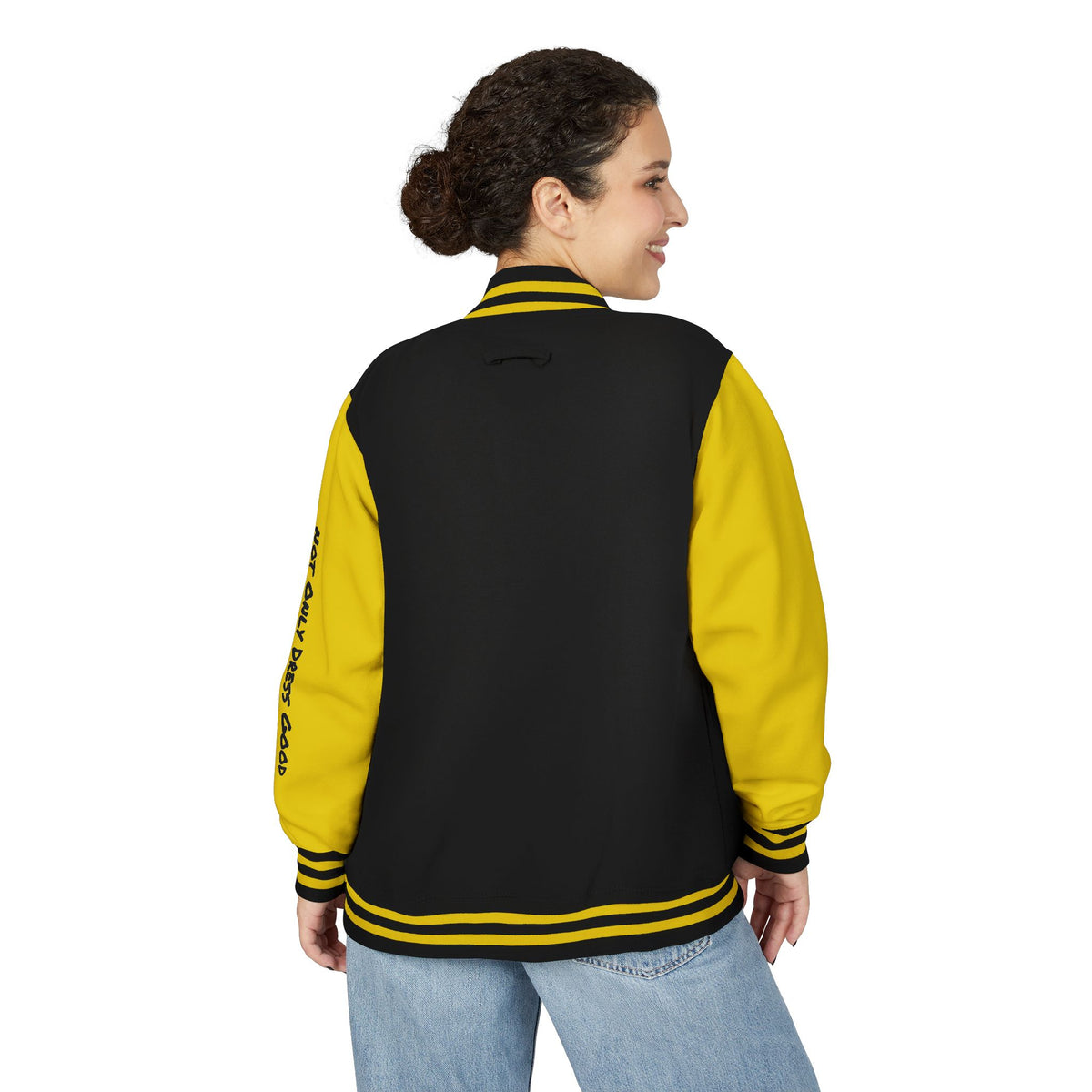 Andreco B. Letterman Jacket — 'Fast Class' Black & White Varsity Bomber