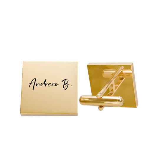 Andreco B. Gold Square Cufflinks