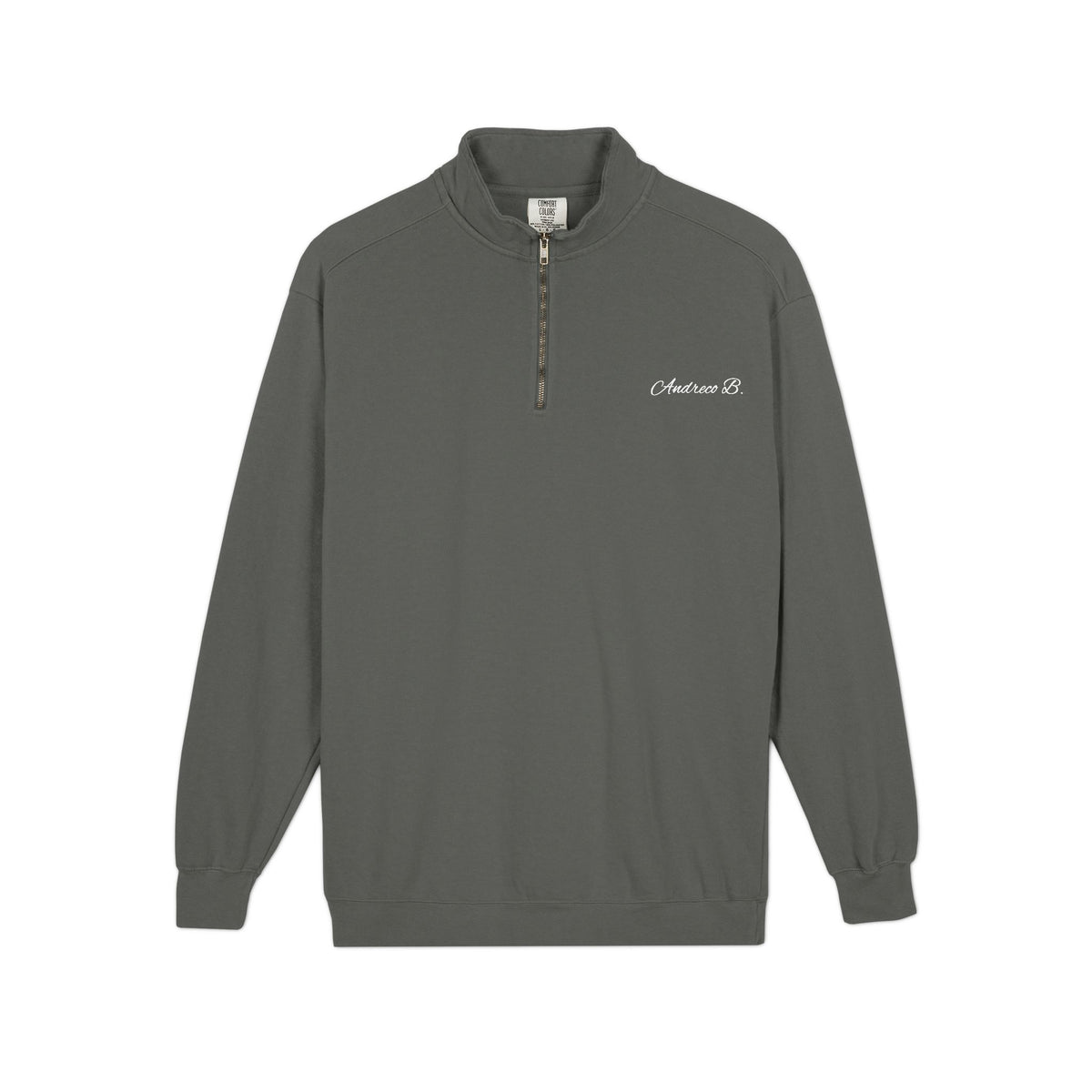 Andreco B. (Embrace The Gray) Quarter-Zip Sweatshirt – Beard Logo, Vintage Outdoor Vibe