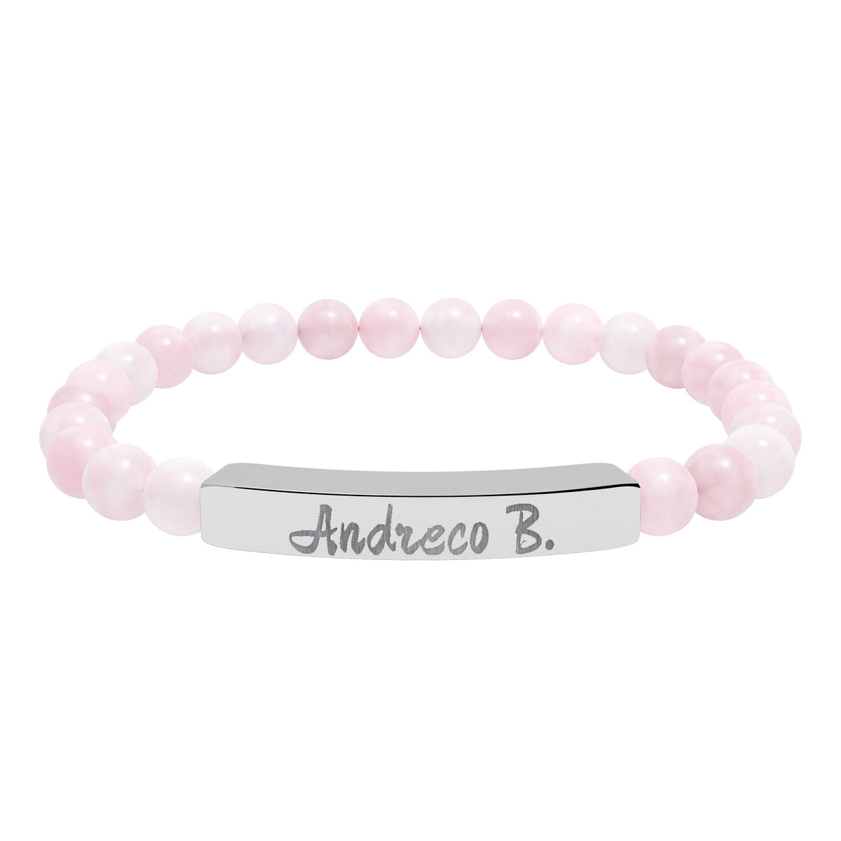 Andreco B. Natural Stone Beaded Bar Bracelet