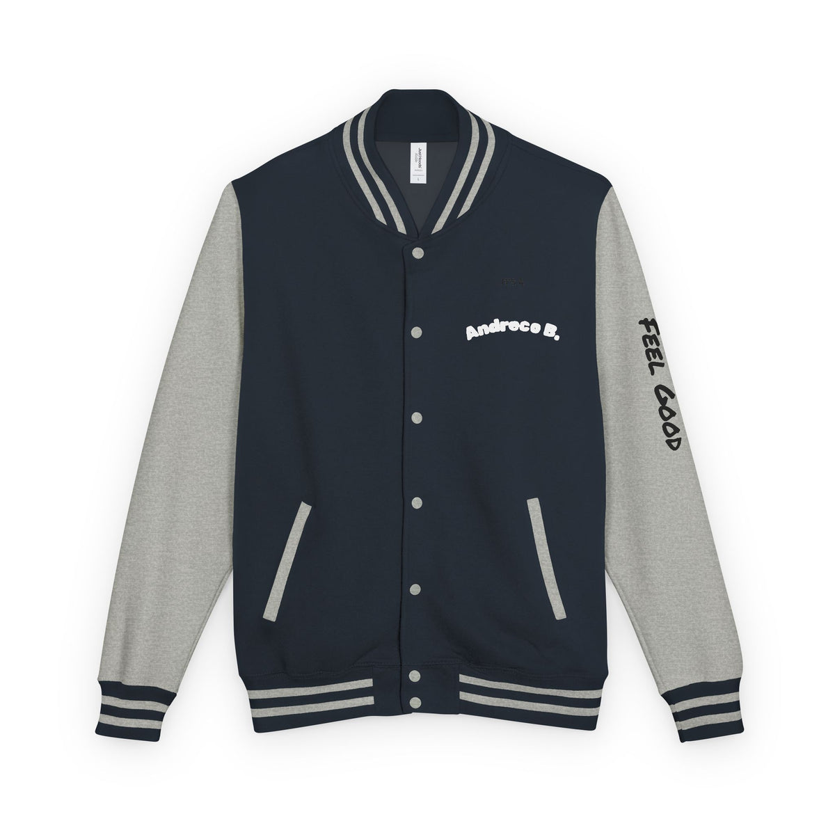 Andreco B. Letterman Jacket — 'Fast Class' Black & White Varsity Bomber