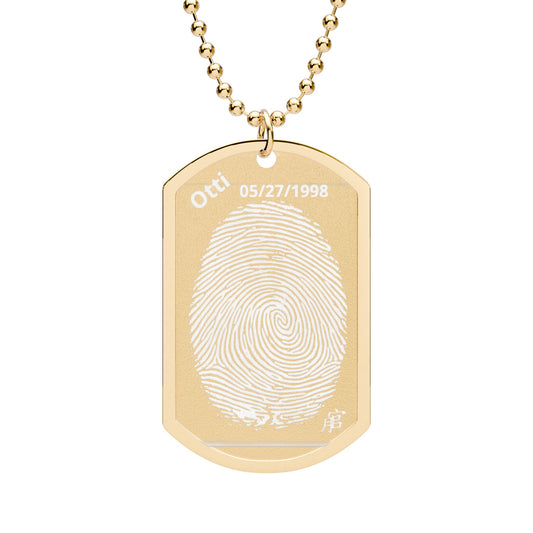 Andreco B. Dog Tag Necklace — Custom Engraved