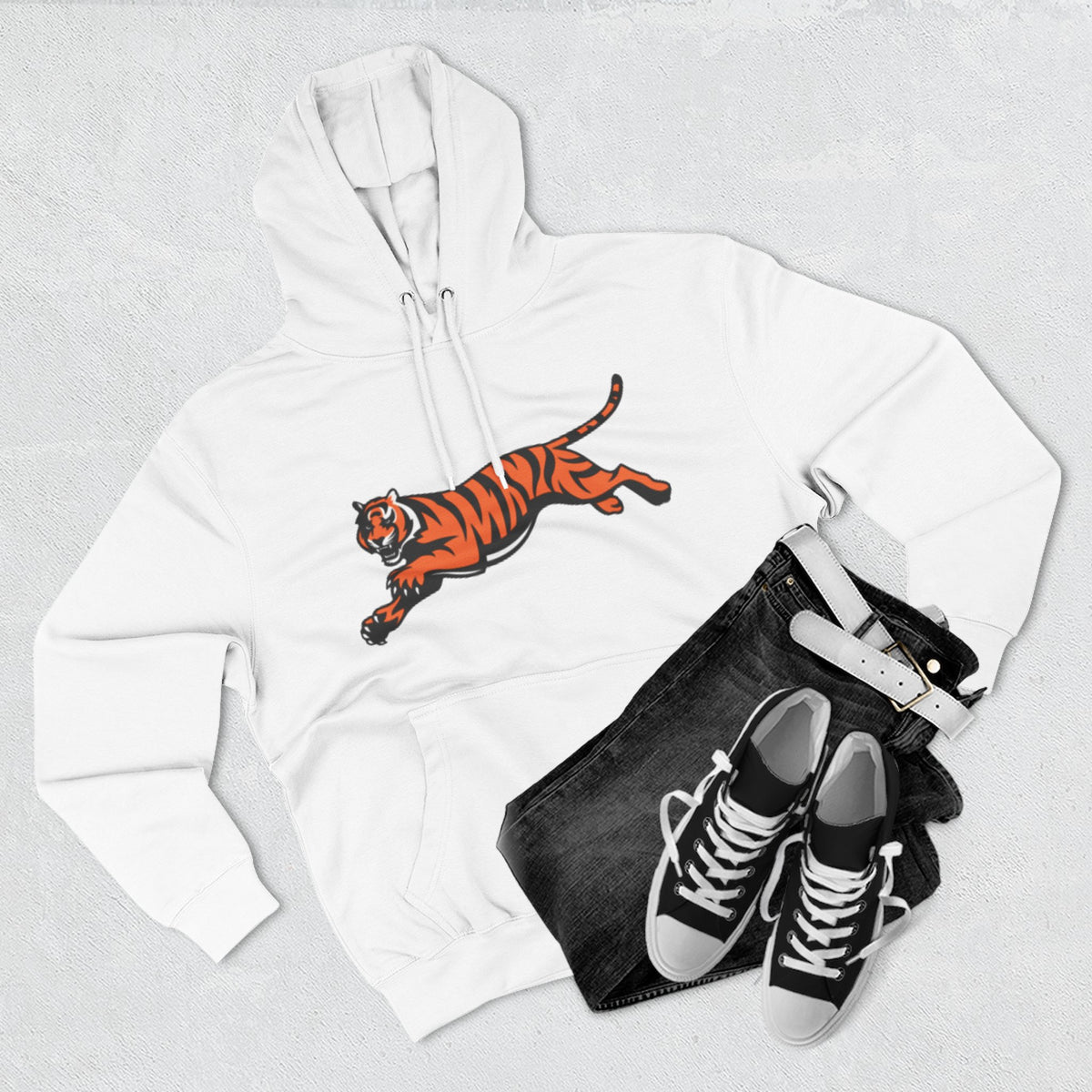 Andreco B.Three-Panel Bengals Fleece Hoodie (white)