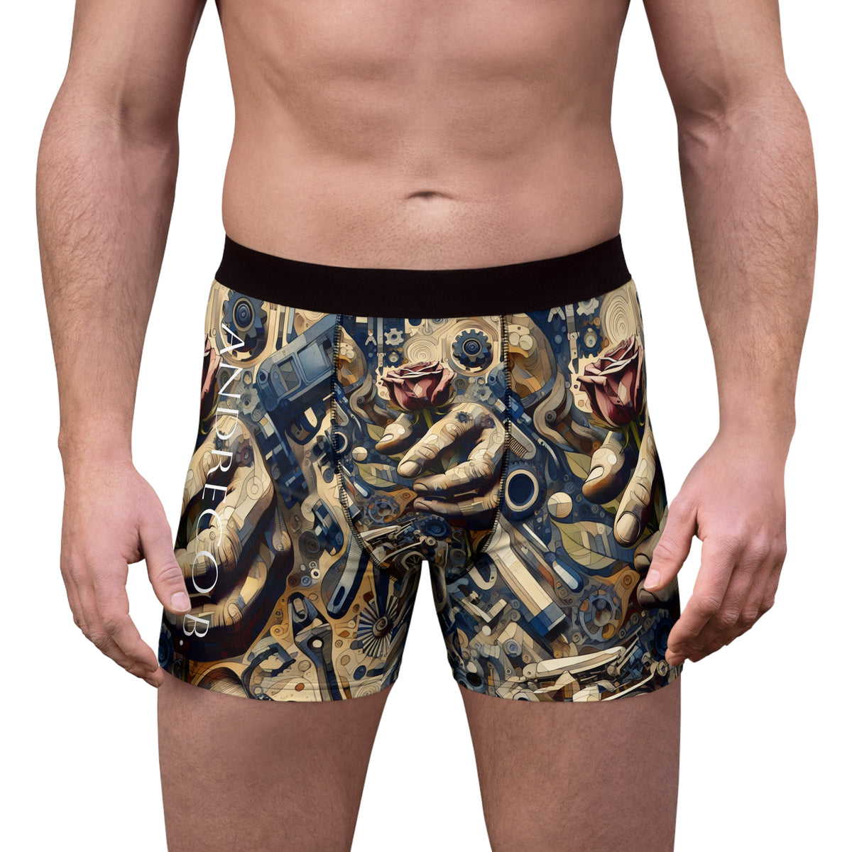 Andreco B. Men's Boxer Briefs (AOP)
