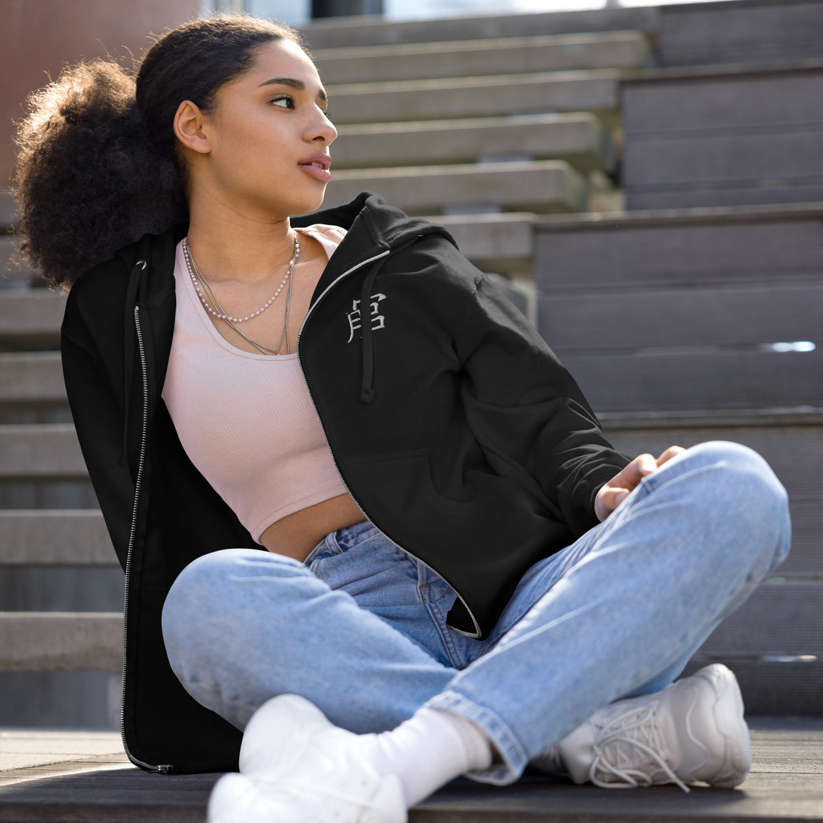 Andreco B.fleece zip up hoodie